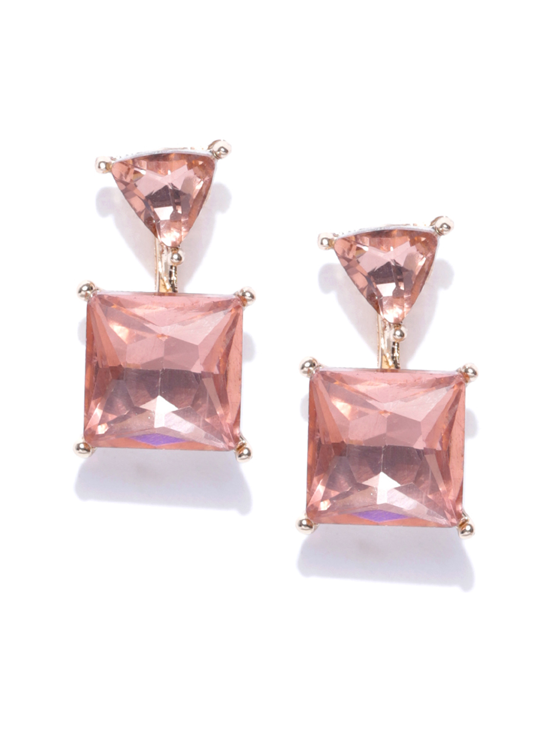 YouBella Jewellery Earings for women Crystal Earrings for Girls and Women (Peach)
